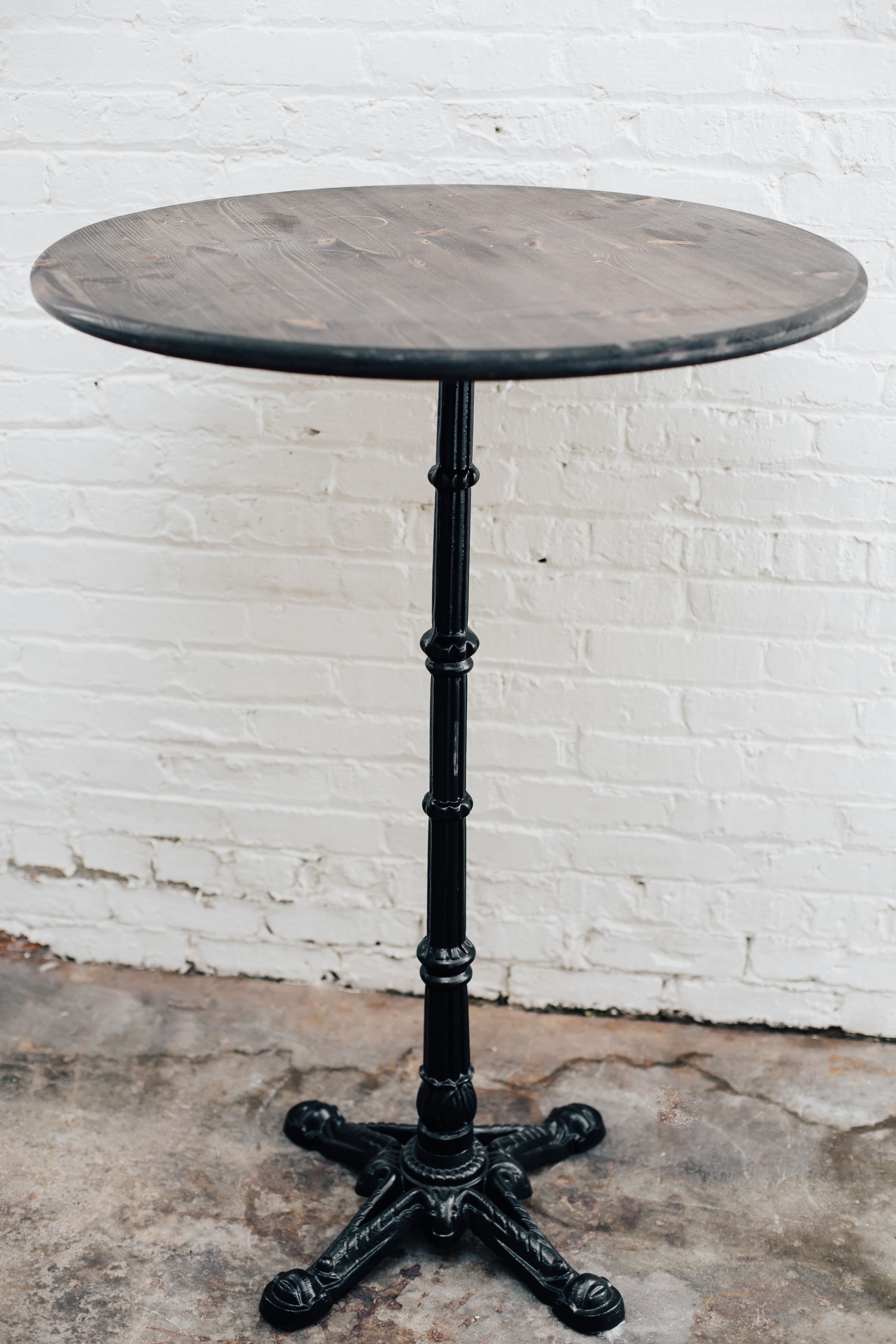 Bar Height Bistro Table with Jacobean Top